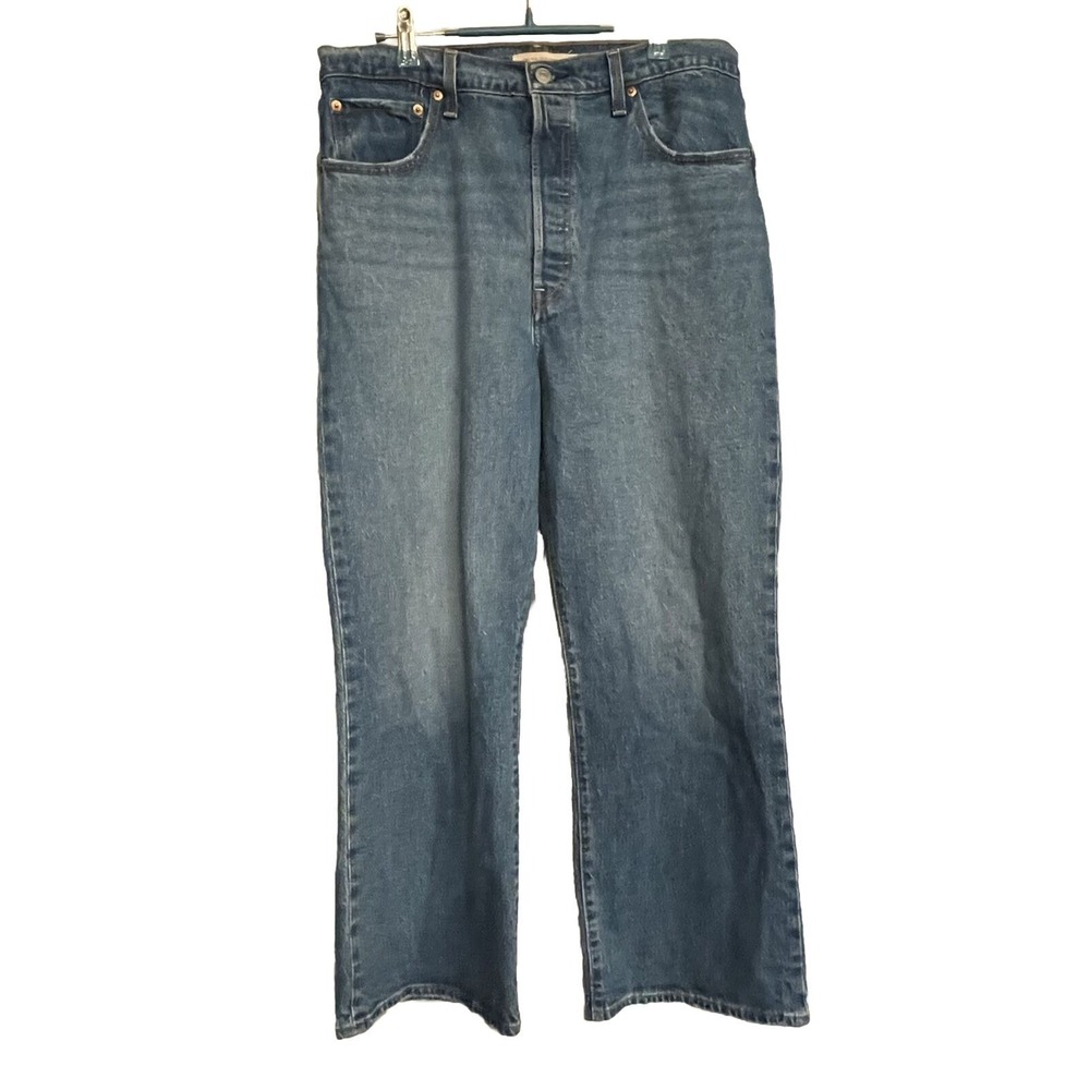 Levis Jeans Ribcage Crop Bootcut Denim Womens 32